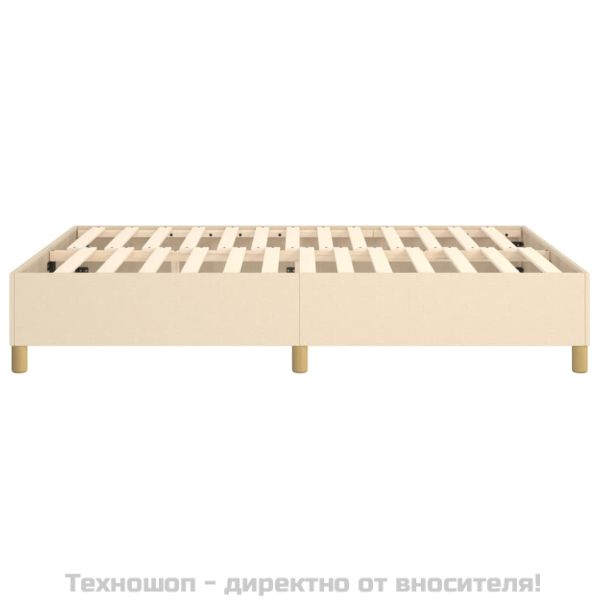 Рамка за легло с пружини, кремава, 140x190 см, плат