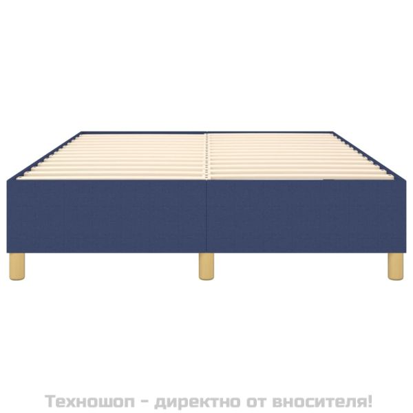 Рамка за легло с пружини, синя, 140x190 см, плат