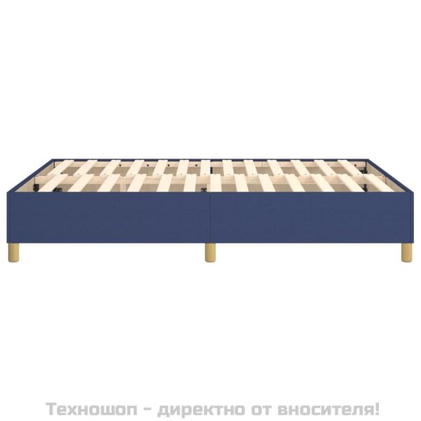 Рамка за легло с пружини, синя, 140x190 см, плат