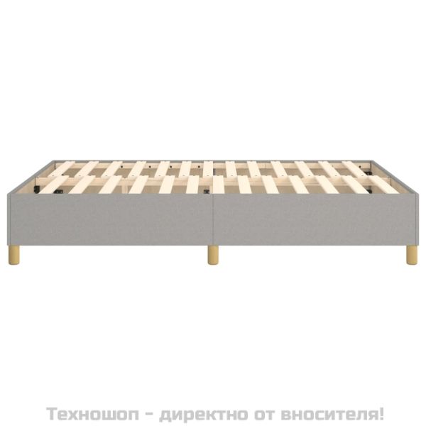 Рамка за легло с пружини, светлосива, 140x200 см, плат