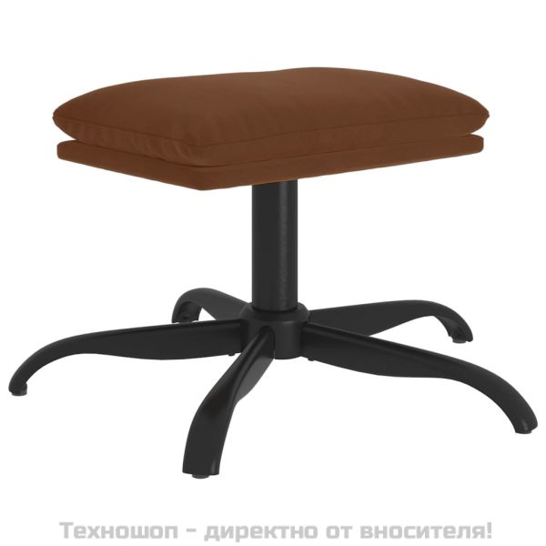 Табуретка, кафява, 60x60x36 см, плат микрофибър