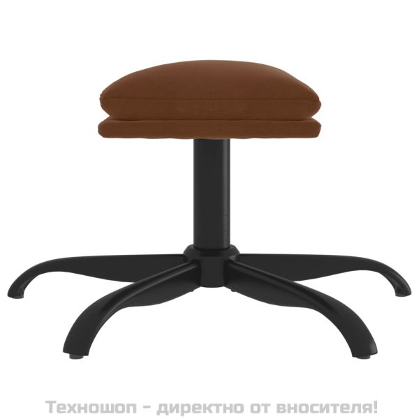 Табуретка, кафява, 60x60x36 см, плат микрофибър