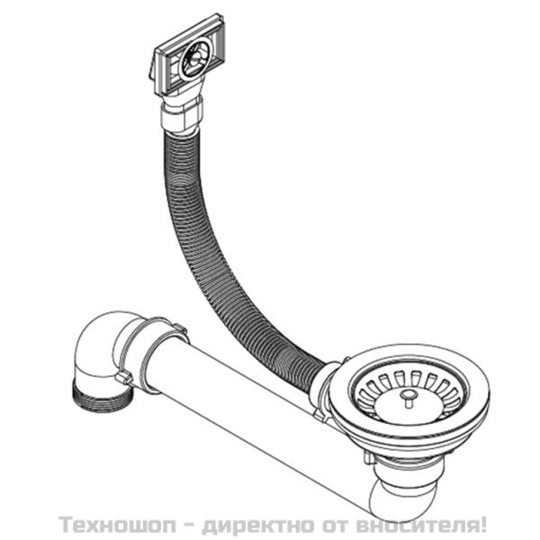 Гранитна кухненска мивка с едно корито, овална, бежова