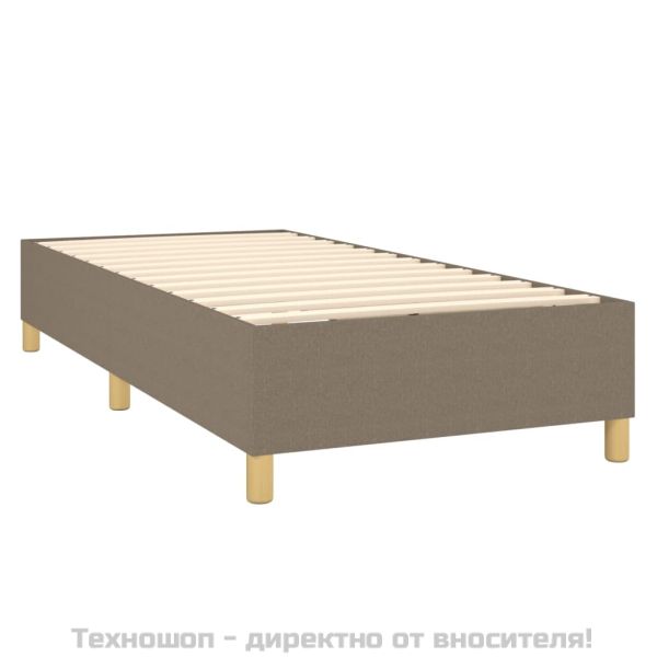 Рамка за легло с пружини, таупе, 100x200 см, плат