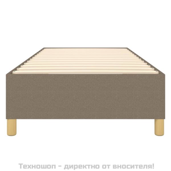 Рамка за легло с пружини, таупе, 100x200 см, плат