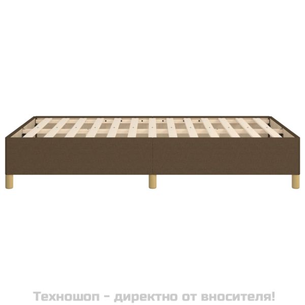 Рамка за легло без матрак, тъмнокафява, 120x200 см, плат