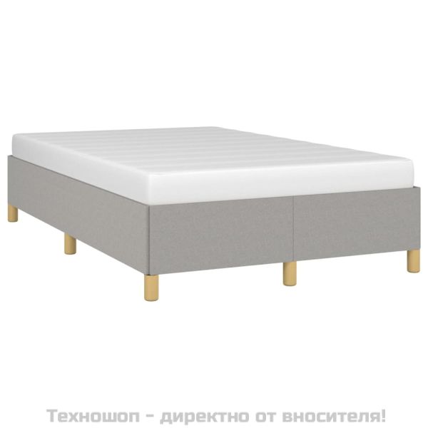 Рамка за легло без матрак, светлосива, 120x200 см, плат