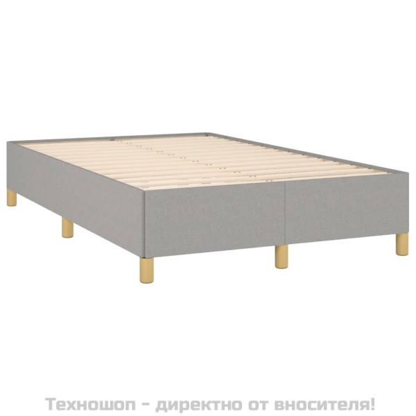 Рамка за легло без матрак, светлосива, 120x200 см, плат