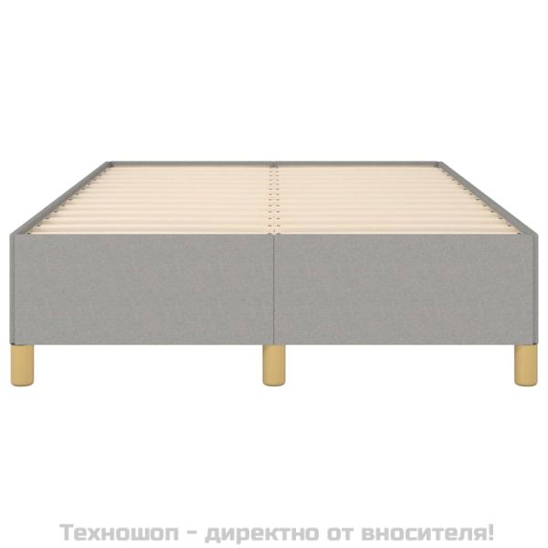 Рамка за легло без матрак, светлосива, 120x200 см, плат