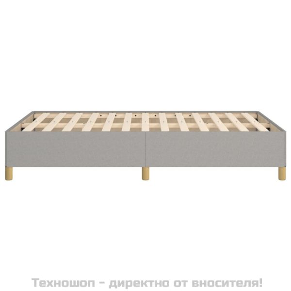 Рамка за легло без матрак, светлосива, 120x200 см, плат