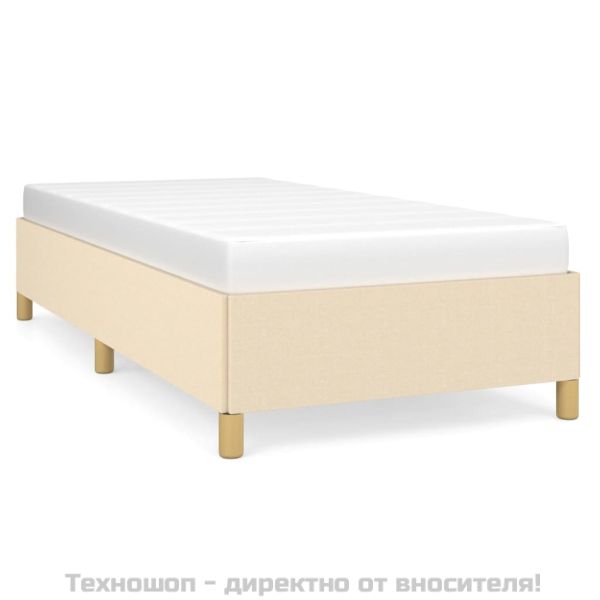 Рамка за легло без матрак, кремава, 100x200 см, плат