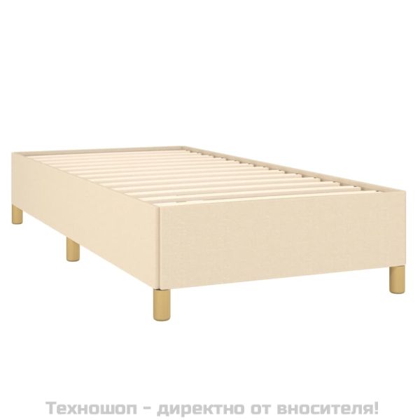 Рамка за легло без матрак, кремава, 100x200 см, плат
