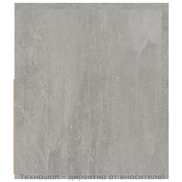 Нощни шкафчета, 2 бр, с LED, бетонно сиви, 60x35x40 см