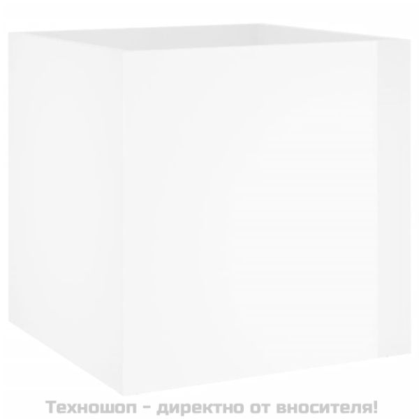 Комплект мебели за антре, бял гланц, инженерно дърво