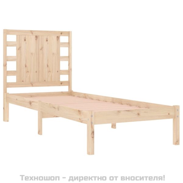 Рамка за легло без матрак, 90x200 см, масивна чамова дървесина