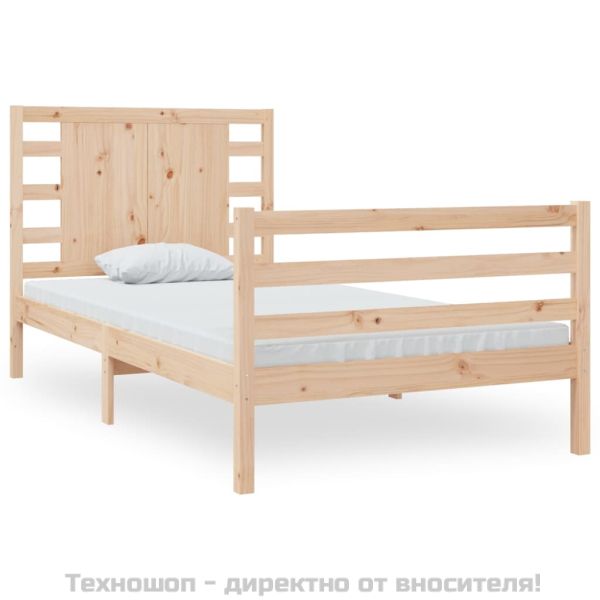 Рамка за легло без матрак, 90x200 см, масивна чамова дървесина