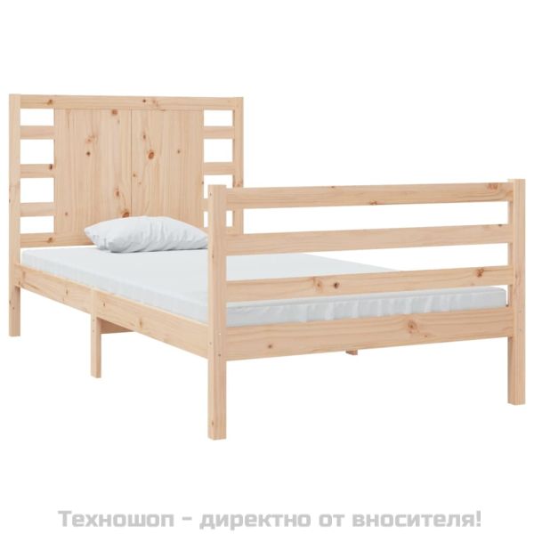 Рамка за легло без матрак, 90x200 см, масивна чамова дървесина