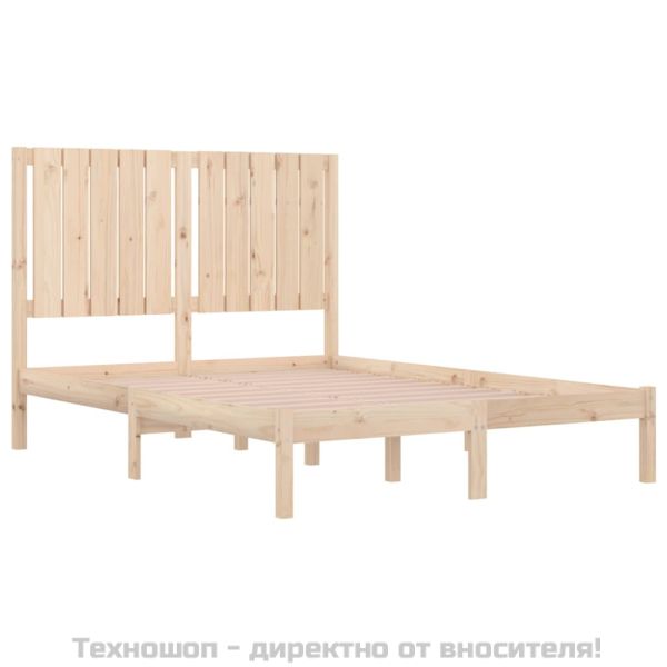 Рамка за легло, дърво масив, 120x190 см, Small Double