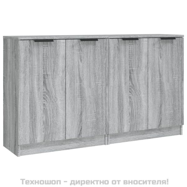 Сайдборди, 2 бр, Сив сонома, 60x30x70 см, инженерно дърво