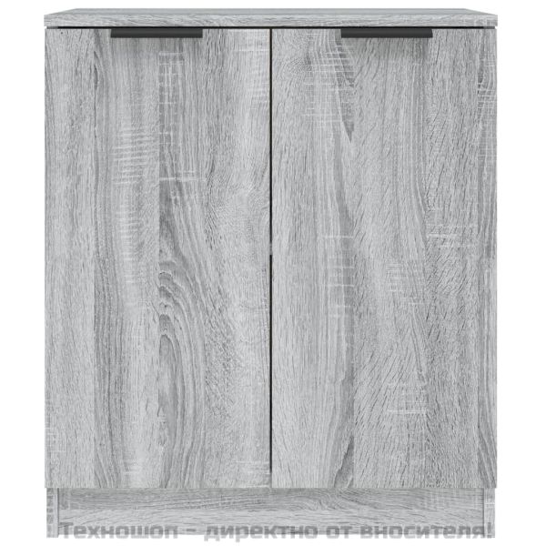 Сайдборди, 2 бр, Сив сонома, 60x30x70 см, инженерно дърво