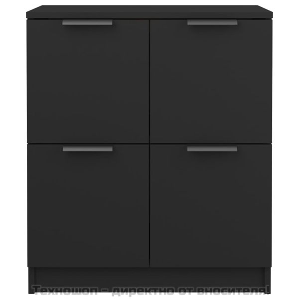 Сайдборди, 2 бр, черни, 60x30x70 см, инженерно дърво