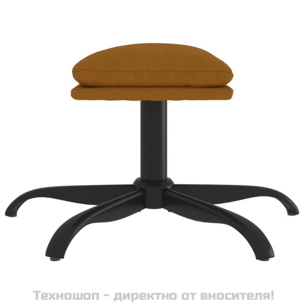 Табуретка, кафява, 60x60x36 см, кадифе