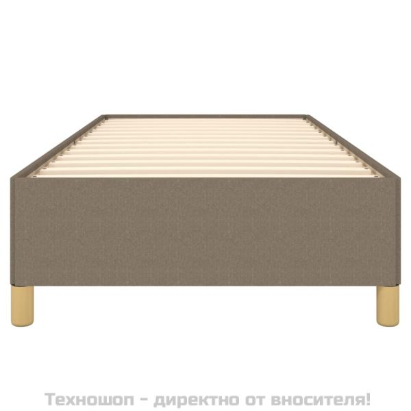 Рамка за легло без матрак, таупе, 90x200 см, плат