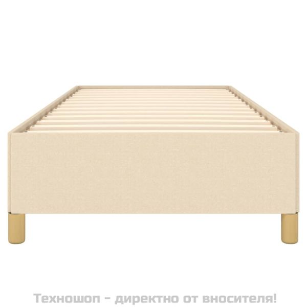 Рамка за легло без матрак, кремави, 90x200 см, плат