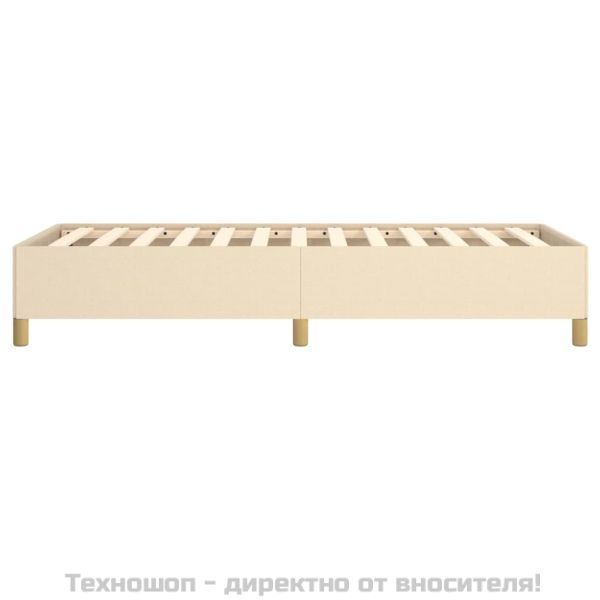 Рамка за легло без матрак, кремави, 90x200 см, плат