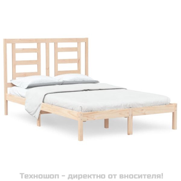 Рамка за легло, дърво масив, 120x190 см, Small Double