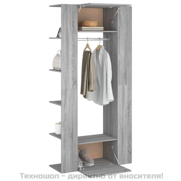 Шкафове за антре, 2 бр, сив сонома, инженерно дърво