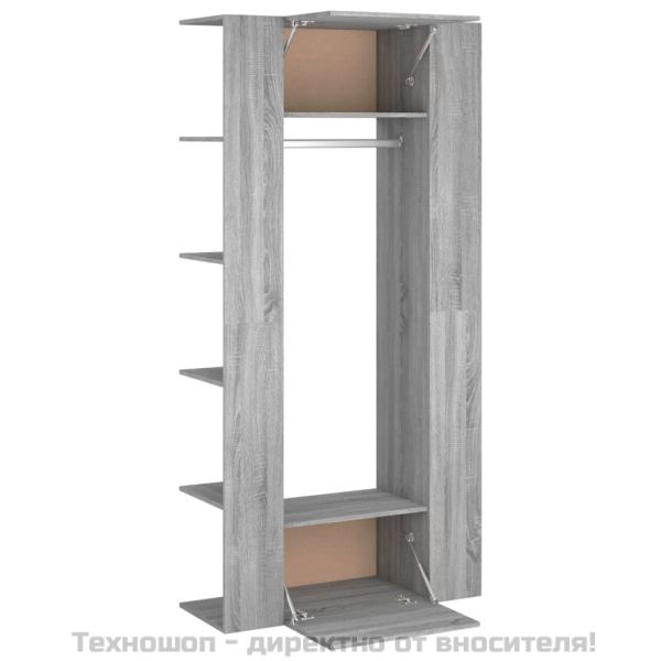 Шкафове за антре, 2 бр, сив сонома, инженерно дърво