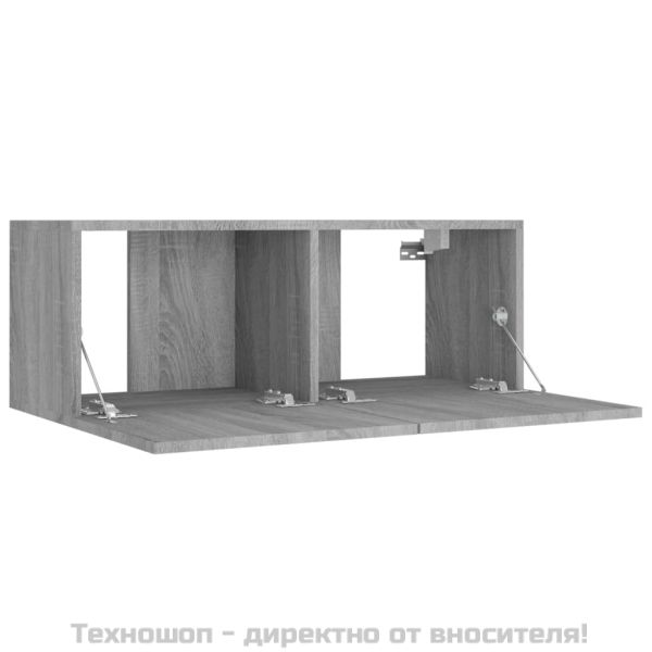 Комплект ТВ шкафове от 8 части, сив сонома, инженерно дърво