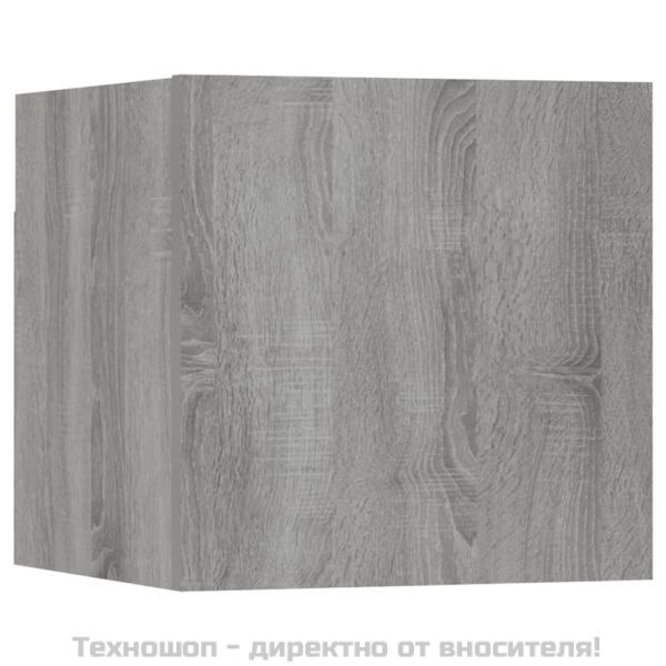 Комплект ТВ шкафове от 8 части, сив сонома, инженерно дърво