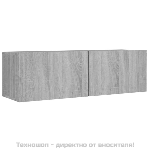 Комплект ТВ шкафове от 8 части, сив сонома, инженерно дърво