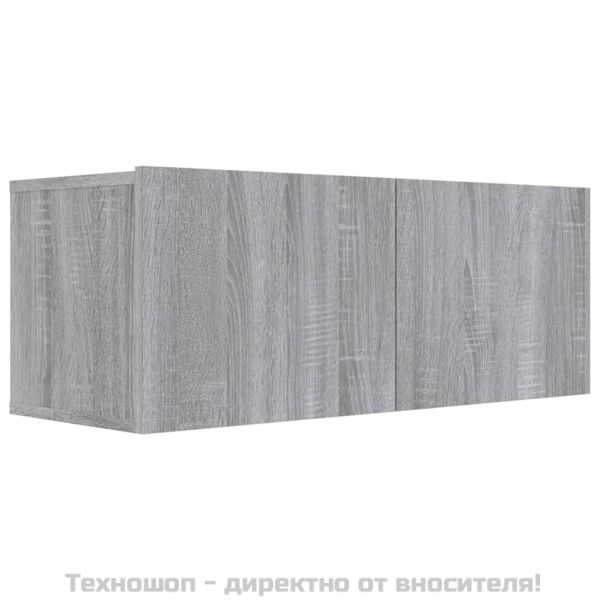 Комплект ТВ шкафове от 7 части, сив сонома, инженерно дърво