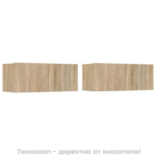 Комплект ТВ шкафове от 4 части, сонома дъб, инженерно дърво