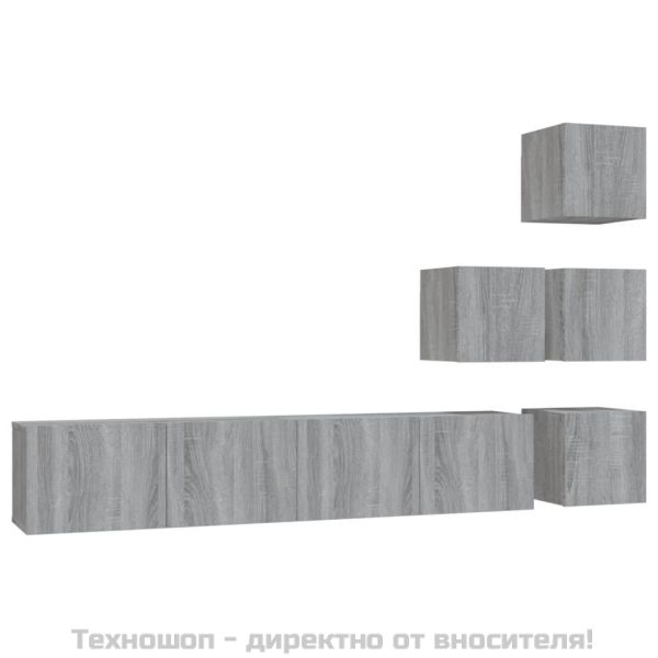 ТВ шкафове за стенен монтаж, cив сонома, инженерно дърво