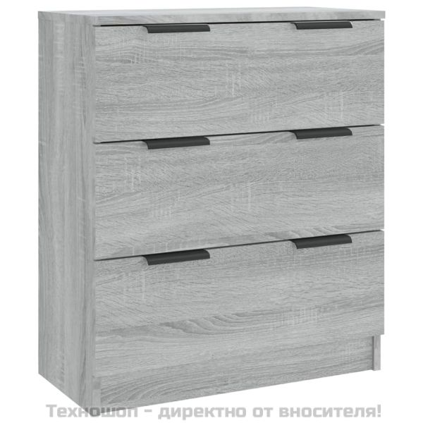 Бюфет от 3 части, сив сонома, инженерно дърво