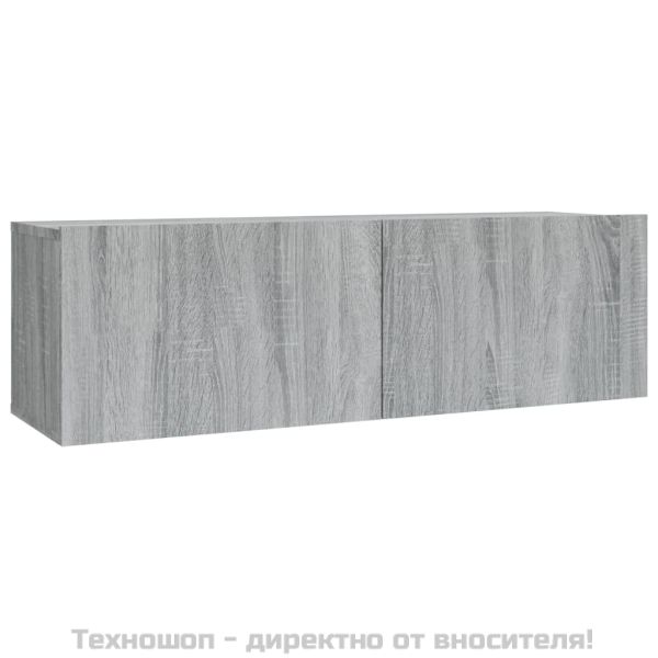 Комплект ТВ шкафове от 2 части, сив сонома, инженерно дърво