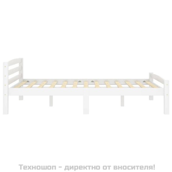 Рамка за легло, бяла, бор масив, 120х200 см