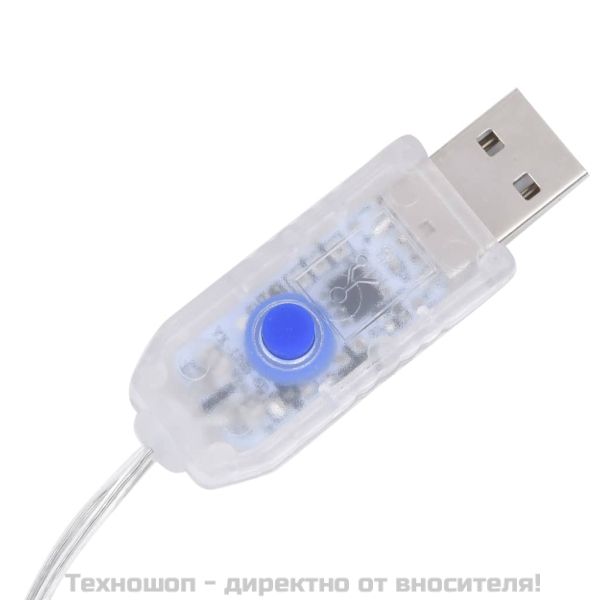 Коледни елени, 2 бр, многоцветни, 80 LED, акрил
