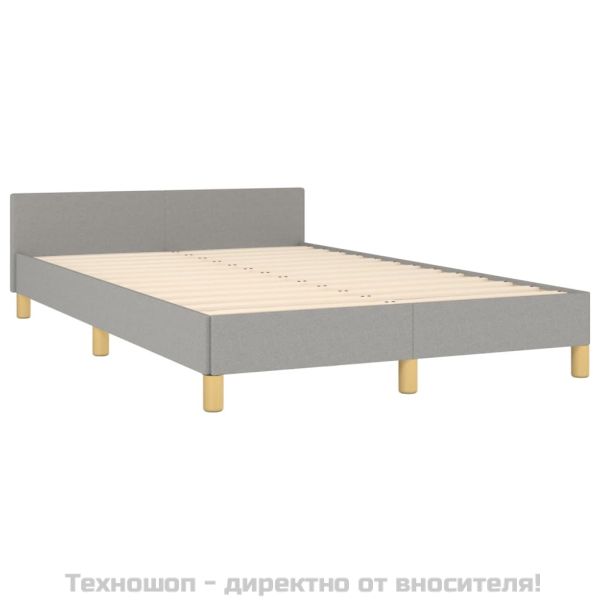 Рамка за легло без матрак, светлосива, 120x200 см, плат