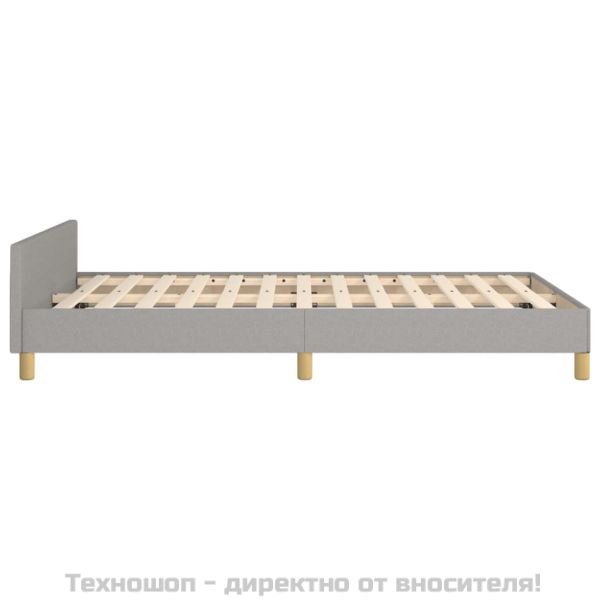 Рамка за легло без матрак, светлосива, 120x200 см, плат