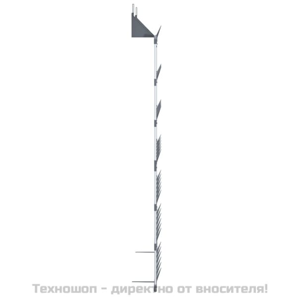 Висящ органайзер за обувки, сребрист, 66x13x139 см