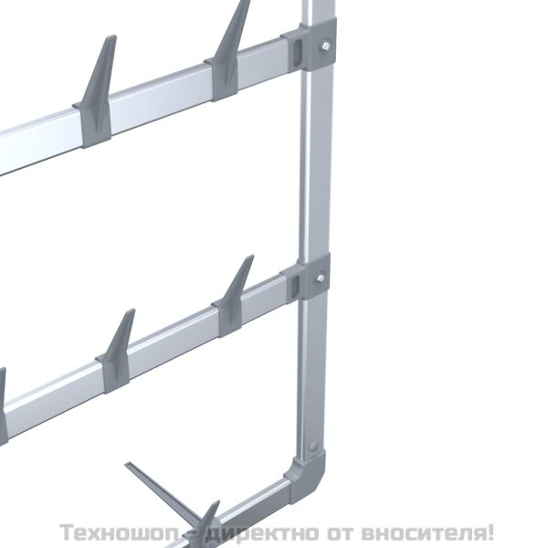 Висящ органайзер за обувки, сребрист, 66x13x139 см