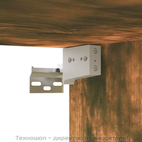 Комплект ТВ шкафове от 2 части, опушен дъб, инженерно дърво