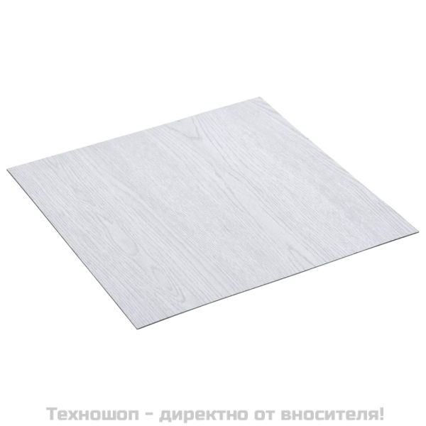 Самозалепващи подови дъски, 5,11 м², PVC, бели