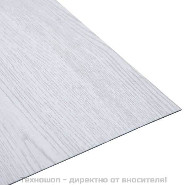 Самозалепващи подови дъски, 5,11 м², PVC, бели