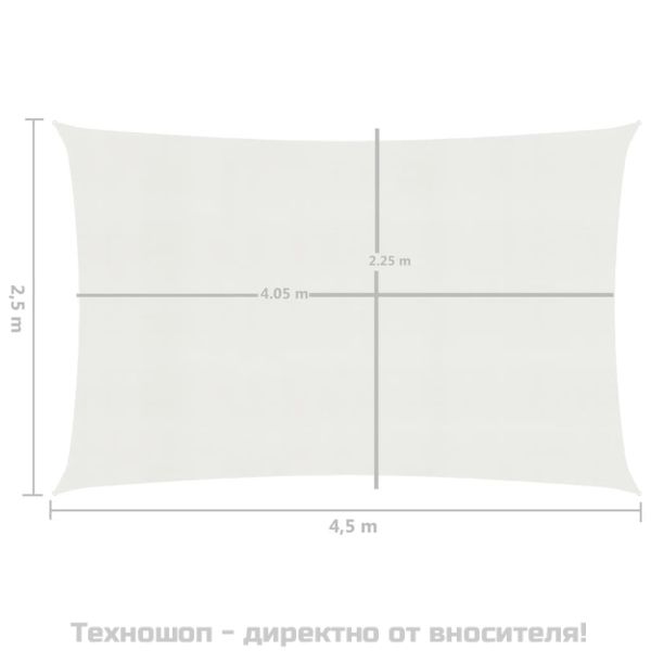 Платно-сенник, 160 г/м², бяло, 2,5x4,5 м, HDPE